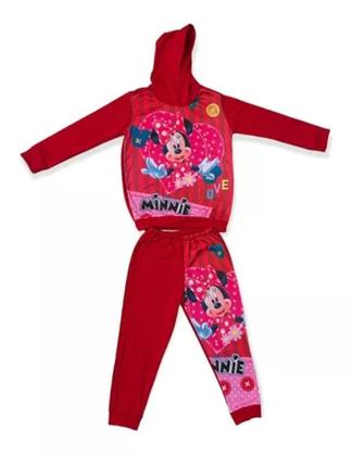 Imagem de Conjunto Moletom Infantil Minnie Vermelho ou Rosa com Capuz ( dos 12 meses aos 7 anos )