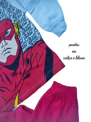 Imagem de Conjunto Moletom Menino Infantil Bebê Criança Personagens Inverno