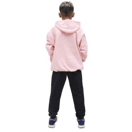 Imagem de Conjunto Moletom Menino Infantil Estampado Casaco de Frio Com Capuz e Calça Lisa Macia