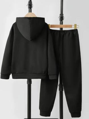 Imagem de Conjunto moletom pelúciado juvenil blusa com capuz e calça com punho