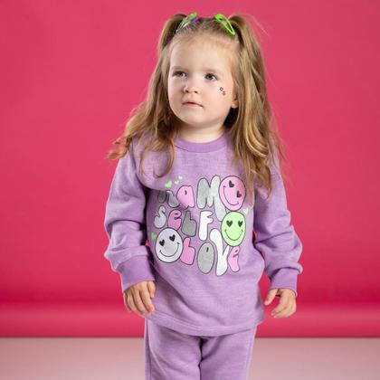 Imagem de Conjunto Moletom Sem Ziper Menino e Menina Infantil Com punhos nas Mangas Flanelado e Quentinho Tamanhos 01 ao 03