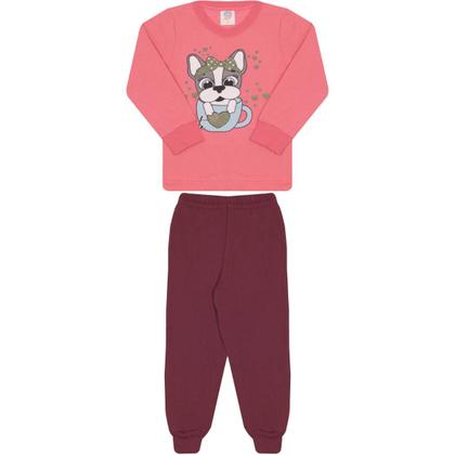 Imagem de Conjunto Moletom Sem Ziper Menino e Menina Infantil Com punhos nas Mangas Flanelado e Quentinho Tamanhos 01 ao 03