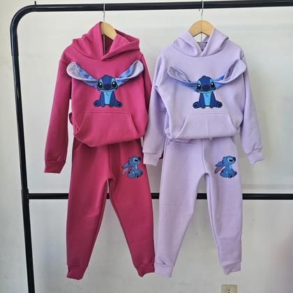 Imagem de Conjunto moletom Stitch 3D - roupa de inverno