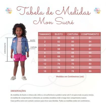 Imagem de Conjunto Mon Sucré Coleção Turma Da Mônica Short Jeans