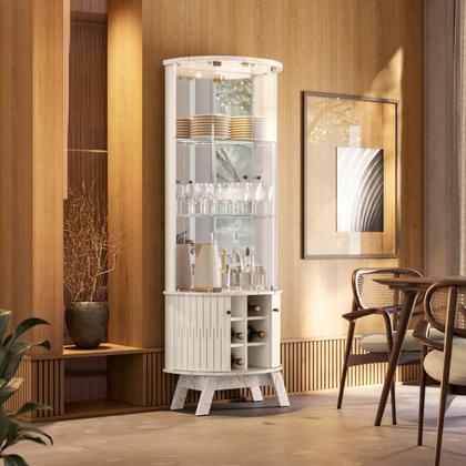 Imagem de Conjunto Mônaco c/ Cristaleira Marina Calacata/Off-White