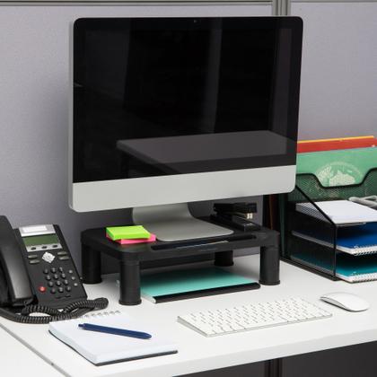 Imagem de Conjunto Monitor Stand Mind Reader de 2 pretos ajustáveis em altura