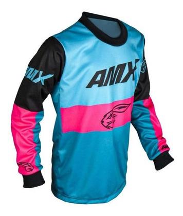 Imagem de Conjunto Motocross Amx Infantil Race Rosa