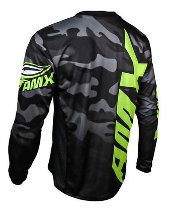 Imagem de Conjunto Motocross Amx Prime Camuflado Verde Neon