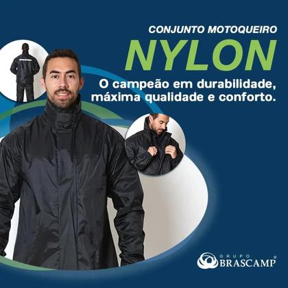 Imagem de Conjunto Motoqueiro Capa Chuva De Nylon Impermeável Tam.GG