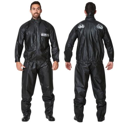 Imagem de Conjunto Motoqueiro Capa de Chuva Blusão e Calça MOTO RACE EVALD