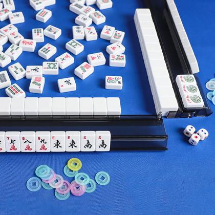Imagem de Conjunto multifuncional de 4 Mahjongg Tile Rack & Pusher GUSTARIA