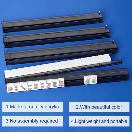 Imagem de Conjunto multifuncional de 4 Mahjongg Tile Rack & Pusher GUSTARIA