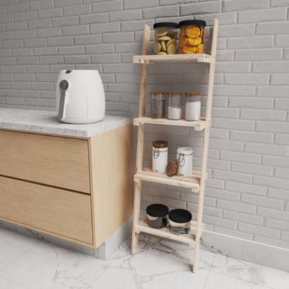 Imagem de Conjunto Organizador Escada Moderno 100% Pinus Vazado