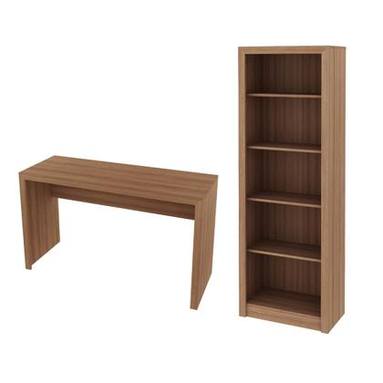 Imagem de Conjunto p/ Escritório Mesa/Estante Amêndoa Tecnomobili