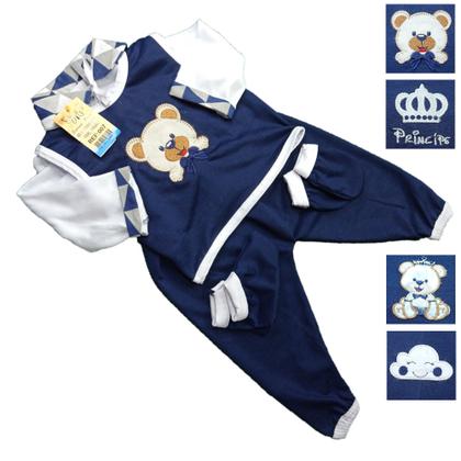 Imagem de Conjunto Pagão Bebe Bordado Com 05 Peças Recém Nascido  Menino Menina RN a 01 mês