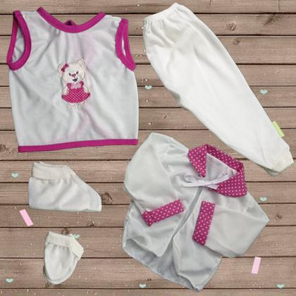 Imagem de Conjunto Pagão Para Bebe Bordado Com 05 Peças RN a 01 mês e prematuro