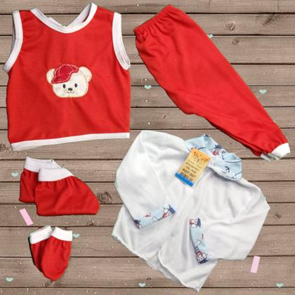 Imagem de Conjunto Pagão Para Bebe Bordado Com 05 Peças RN a 01 mês e prematuro