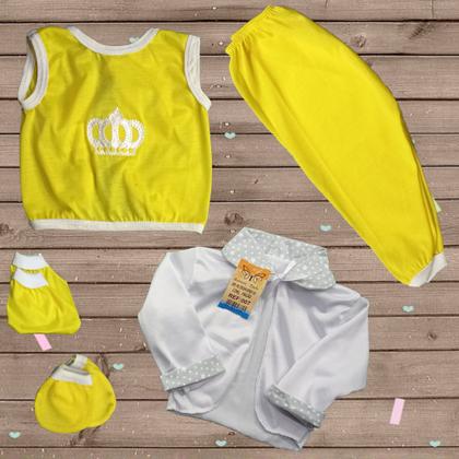 Imagem de Conjunto Pagão Para Bebe Bordado Com 05 Peças RN a 01 mês e prematuro