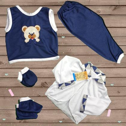 Imagem de Conjunto Pagão Para Bebe Bordado Com 05 Peças RN a 01 mês e prematuro