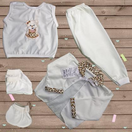 Imagem de Conjunto Pagão Para Bebe Bordado Com 05 Peças RN a 01 mês e prematuro