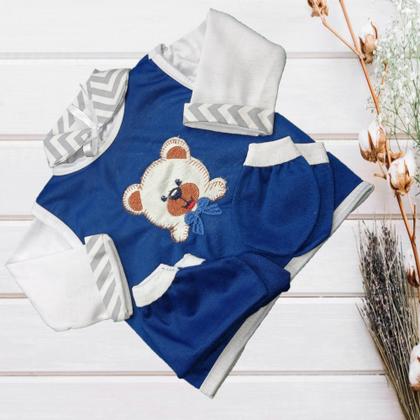 Imagem de Conjunto Pagão Para Bebe Bordado Com 05 Peças RN a 01 mês e prematuro