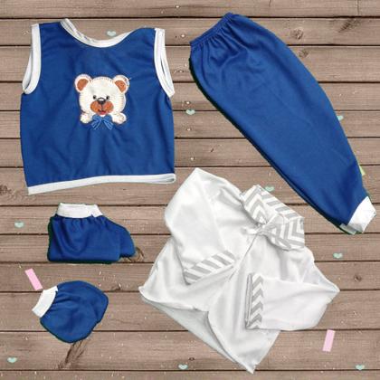 Imagem de Conjunto Pagão Para Bebe Bordado Com 05 Peças RN a 01 mês e prematuro