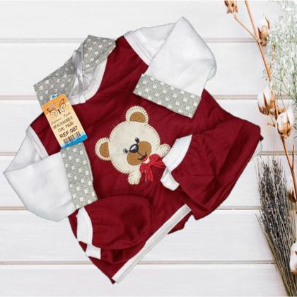 Imagem de Conjunto Pagão Para Bebe Bordado Com 05 Peças RN a 01 mês e prematuro