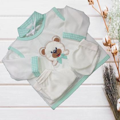 Imagem de Conjunto Pagão Para Bebe Bordado Com 05 Peças RN a 01 mês e prematuro