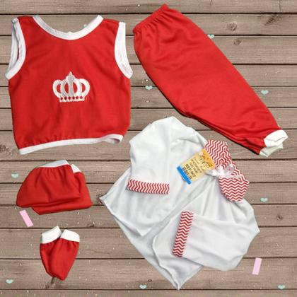 Imagem de Conjunto Pagão Para Bebe Bordado Com 05 Peças RN a 01 mês e prematuro