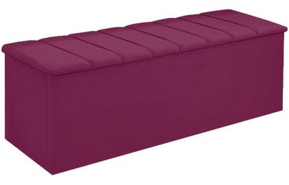 Imagem de Conjunto Painel E Calçadeira Cancun Para Cama Box Casal 140 cm Suede Rosa Pink - DL Decor