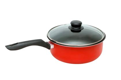 Imagem de Conjunto Panelas 13 Peças Antiaderente Teflon Tampa Vidro - Vermelho