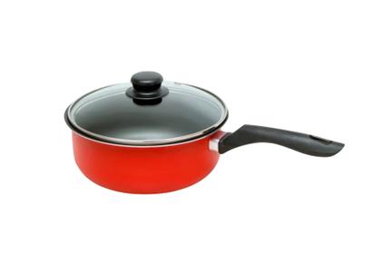 Imagem de Conjunto Panelas 13 Peças Antiaderente Teflon Tampa Vidro - Vermelho