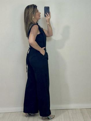Imagem de Conjunto pantalona/blusa preta (ar24-2357)