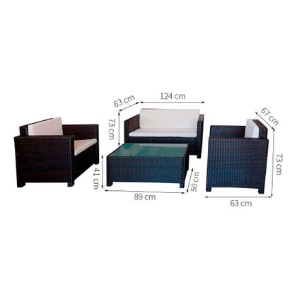 Conjunto para Área Externa Selina Marrom - Mobly Imagem de Conjunto para Área Externa Selina Marrom