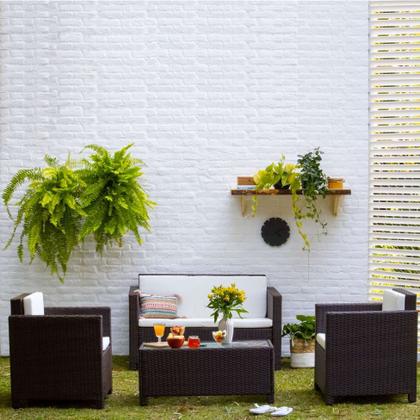 Conjunto para Área Externa Selina Marrom - Mobly Imagem de Conjunto para Área Externa Selina Marrom