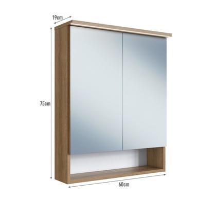 Imagem de Conjunto para Banheiro 5 Peças com Iluminação em Led e Cuba 156cm Cb.bn8005