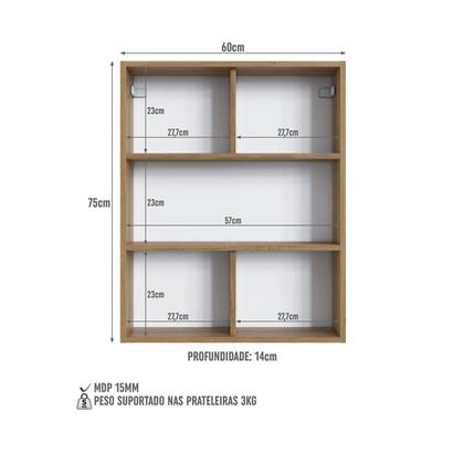 Imagem de Conjunto para Banheiro 5 Peças com Iluminação em Led e Cuba 156cm Cb.bn8005