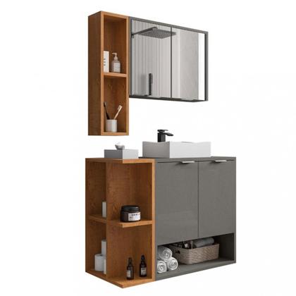 Imagem de Conjunto para Banheiro com Cuba 4 Portas Ibiza Bechara