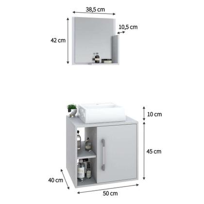 Conjunto para Banheiro Gabinete com Cuba Q32 e Espelheira Soft 500 Branco - Mobly Imagem de Conjunto para Banheiro Gabinete com Cuba Q32 e Espelheira Soft 500 Branco