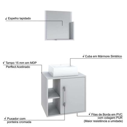 Conjunto para Banheiro Gabinete com Cuba Q32 e Espelheira Soft 500 Branco - Mobly Imagem de Conjunto para Banheiro Gabinete com Cuba Q32 e Espelheira Soft 500 Branco