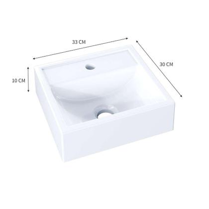 Imagem de Conjunto para Banheiro Gabinete com Cuba Q32 e Espelheira Soft 600  Nogal com Branco