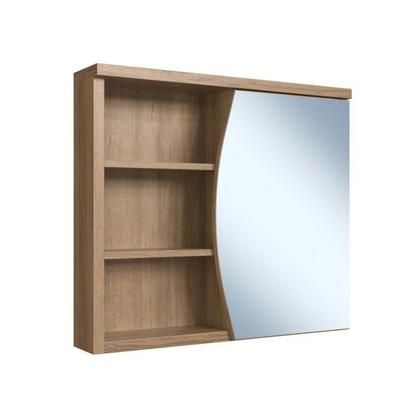 Imagem de Conjunto para Banheiro Gabinete Supenso 70cm com Cuba e Espelheira 1 Porta 3 Nichos Laura