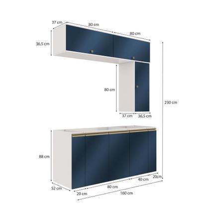 Imagem de Conjunto Para Banheiro Kappesberg Celeste 7 Peças 160cm