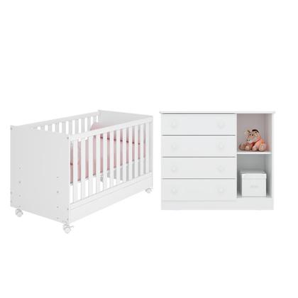 Imagem de Conjunto para Bebê Berço e Cômoda Doce Sonho sem Colchão Black Friday