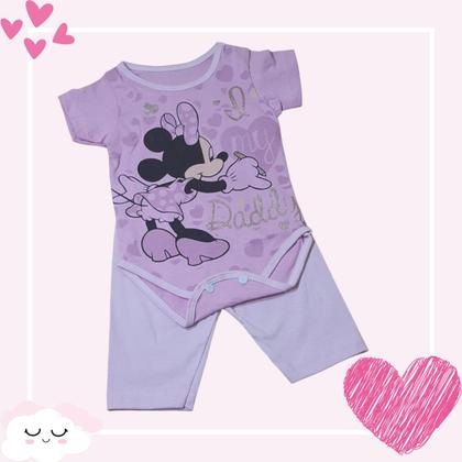 Imagem de Conjunto Para Bebê Body Bory + Calça Estampa da Minnie Rosinha REF S202A