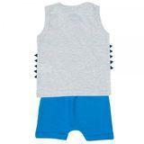 Imagem de Conjunto para bebê menino, Regata com estampa interativa e Bermuda Saruel em moletom 11679