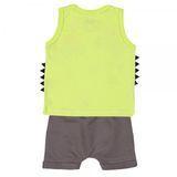 Imagem de Conjunto para bebê menino, Regata com estampa interativa e Bermuda Saruel em moletom 11679