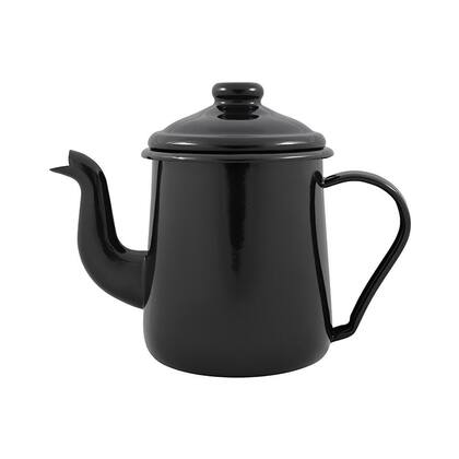 Imagem de Conjunto para Café Esmaltado 9 Peças Preto Ewel