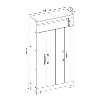 Imagem de Conjunto Para Escritório 2 Peças com Mesa NT2105 e Armário NT4040 Notável Móveis