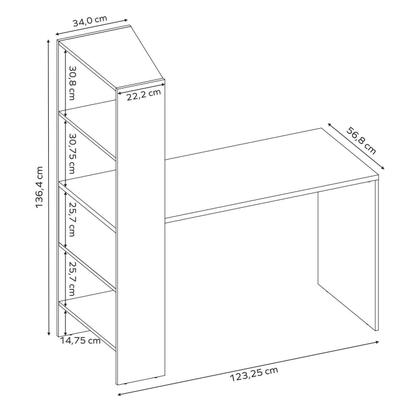 Imagem de Conjunto Para Escritório 2 Peças com Mesa NT2105 e Armário NT4040 Notável Móveis